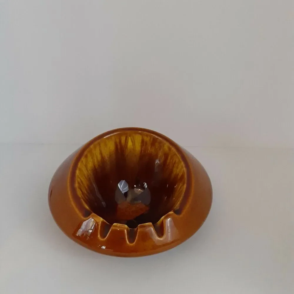 Vintage Hyalyn Ashtray,Drip Glaze & Smooth,Mid Century Modern, Scandinavian